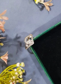 White Curve Silver Brass Ring Party Wear 7 White Curve Silver Brass Ring Party Wear -ZariGrace Shop white curve silver brass ring hjrddrj11557h b