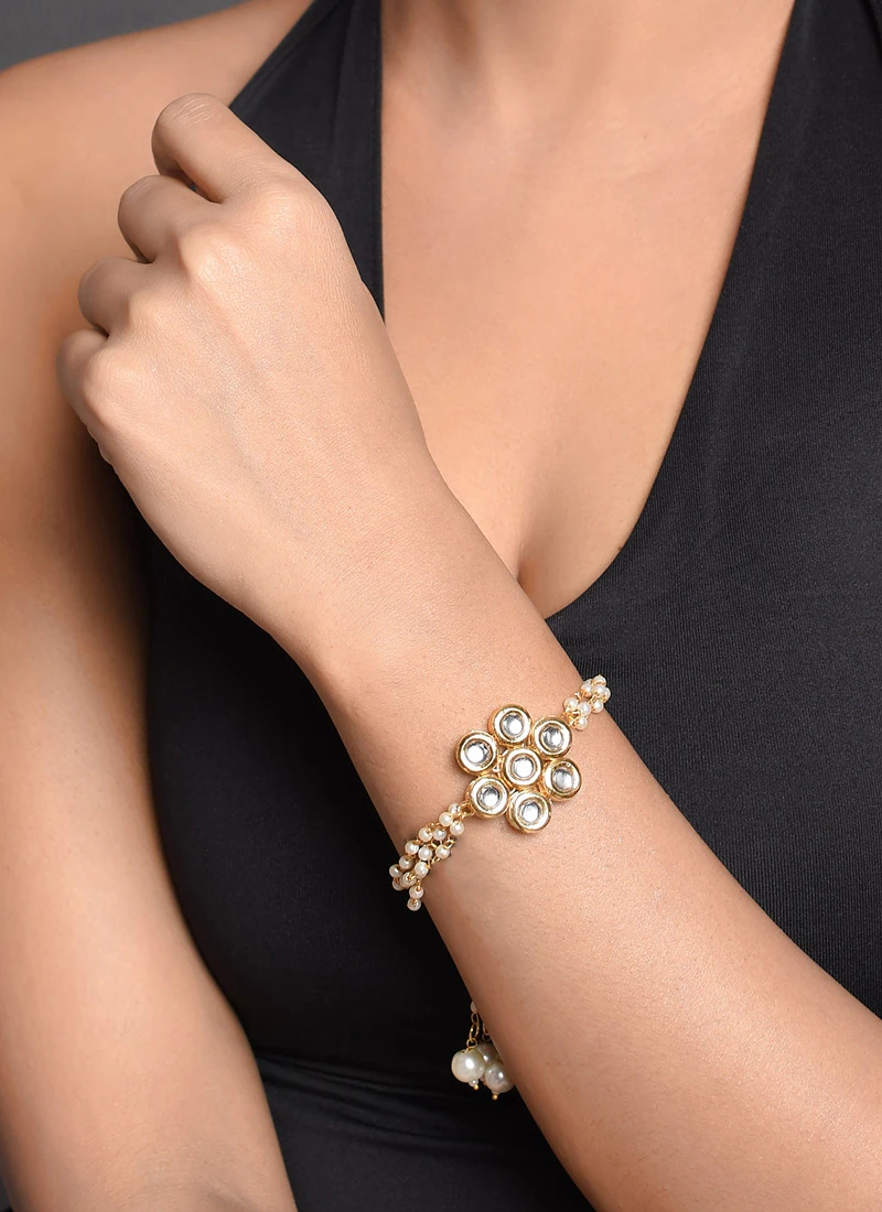 White Designer Bracelet Party Wear 5 White Designer Bracelet Party Wear - Image 3