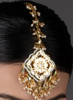 White Designer Mangtikka Party Wear