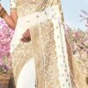 White Faux Georgette Embroidered Saree After Six Wear -ZariGrace Shop white faux georgette embroidered saree sasnfs7242 l