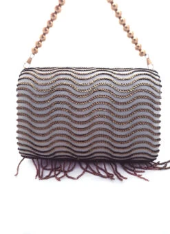 White Georgette Designer Clutch -ZariGrace Shop white georgette designer clutch hbdacs491 b