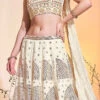 White Georgette Sequins A Line Lehenga Choli Party Wear -ZariGrace Shop white georgette sequins a line lehenga choli ghska459561003 l