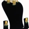 White Green Kundan Chokar Set Party Wear