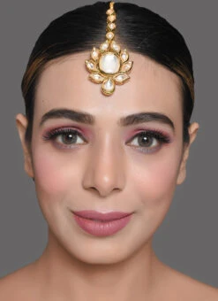 White Kundan Mangtikka Party Wear -ZariGrace Shop white kundan mangtikka hejdfemdw014 b