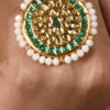 White N Green Designer Ring Party Wear