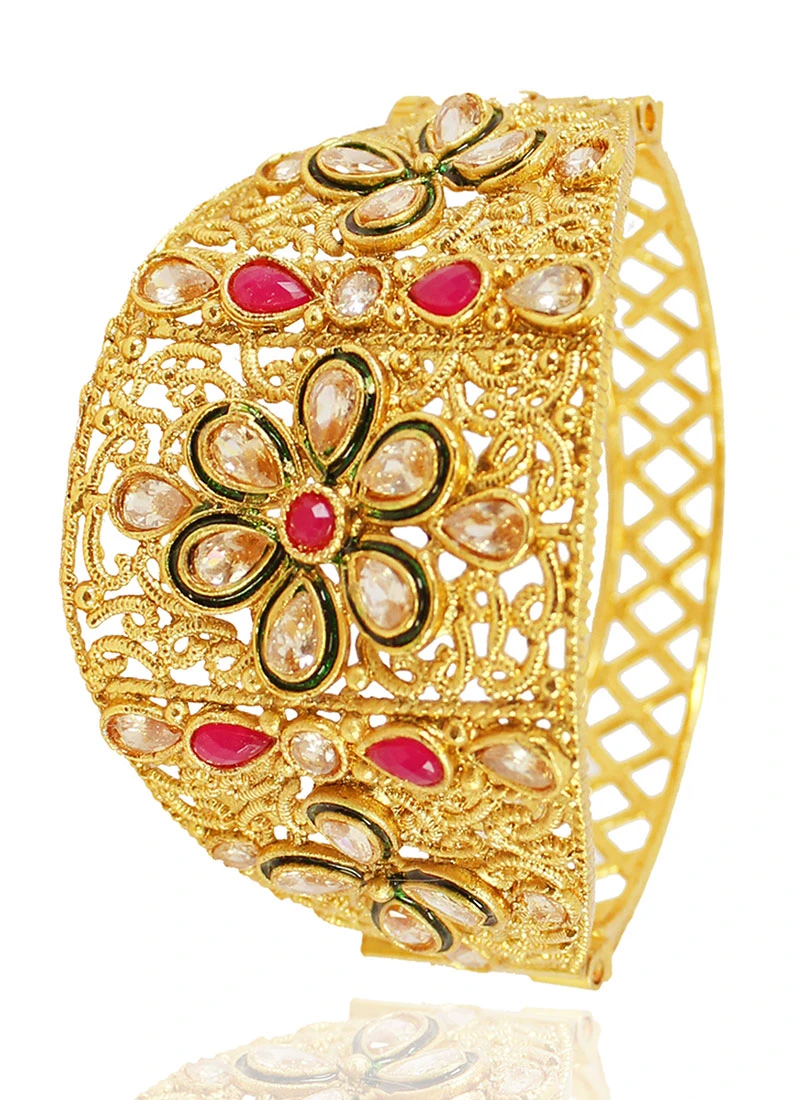 White N Pink Bracelet Wedding Wear 4 White N Pink Bracelet Wedding Wear - Image 2