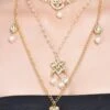 White Necklace Set With Choker Party Wear