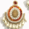 White Orange Fashion Danglers Party Wear 1 White Orange Fashion Danglers Party Wear -ZariGrace Shop white orange fashion danglers erddrj10023h l