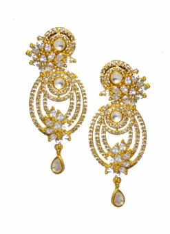 White Oval Drop Dangler Party Wear -ZariGrace Shop white oval drop dangler erddrj9676h b