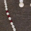 White Pearl Work Necklace Set Party Wear