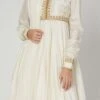 White Silk Embroidered Anarkali Suit Party Wear -ZariGrace Shop white silk embroidered anarkali suit sldvc143 l
