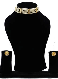 White Sleek Choker Party Wear -ZariGrace Shop white sleek choker jyddrj105122h b