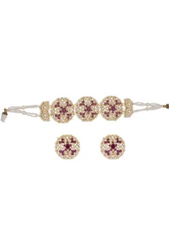 ZariGrace Shop -ZariGrace Shop wine alloy moti choker jyskjj759re u