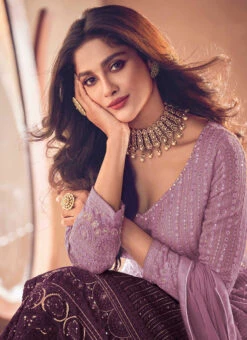 Wine Georgette Embroidery Anarkali Lehenga Party Wear 9 Wine Georgette Embroidery Anarkali Lehenga Party Wear -ZariGrace Shop wine georgette embroidery anarkali lehenga ghska4510122l b