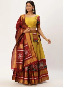 Yellow Art Silk Zari A Line Lehenga Festive Wear 8 Yellow Art Silk Zari A Line Lehenga Festive Wear -ZariGrace Shop yellow art silk zari a line lehenga ghsrk176089 u