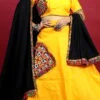 Yellow Blended Kutch N Mirror Work Chaniya Choli Festive Wear