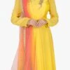 Yellow Georgette Embroidered Anarkali Suit Party Wear -ZariGrace Shop yellow georgette embroidered anarkali suit sldvc115 l