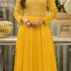 Yellow Georgette Sequins Embroidery Anarkali Suit Party Wear -ZariGrace Shop yellow georgette sequins embroidery anarkali suit slscc33801449 l