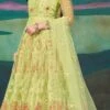 Yellow Net Embroidered Anarkali Suit Party Wear -ZariGrace Shop yellow net embroidered anarkali suit slsacw2493 l