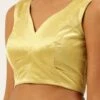Yellow Velvet Readymade Blouse Party Wear 2 Yellow Velvet Readymade Blouse Party Wear -ZariGrace Shop yellow velvet readymade blouse blspfb195y l