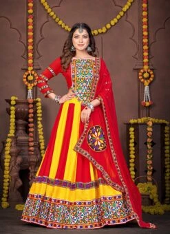 Yellow Rayon Mirror Chaniya Choli Festive Wear 8 Yellow Rayon Mirror Chaniya Choli Festive Wear -ZariGrace Shop yellow viscose mirror chaniya choli ghsacw7522 u