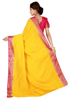 Yellow Zari Woven Saree After Six Wear -ZariGrace Shop yellow zari woven saree sadsfcns5037180710 b