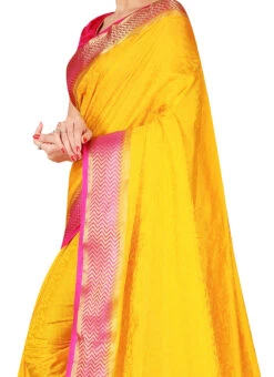 Yellow Zari Woven Saree After Six Wear