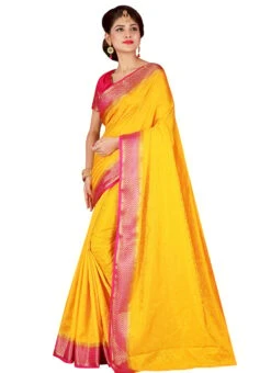 Yellow Zari Woven Saree After Six Wear -ZariGrace Shop yellow zari woven saree sadsfcns5037180710 u