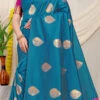 Zari Weaving Work Sky Blue Color Patola Silk Saree Party Wear -ZariGrace Shop zari weaving work sky blue color patola silk saree sasom110939 l