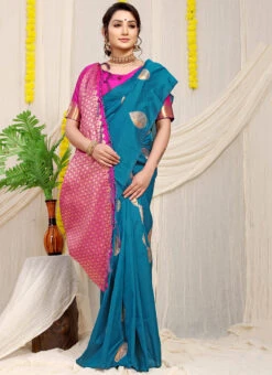 Zari Weaving Work Sky Blue Color Patola Silk Saree Party Wear 8 Zari Weaving Work Sky Blue Color Patola Silk Saree Party Wear -ZariGrace Shop zari weaving work sky blue color patola silk saree sasom110939 u