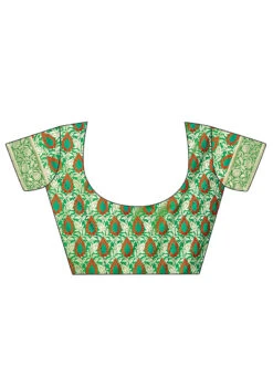 Zari Work Banarasi Silk Green Color Saree Festive Wear -ZariGrace Shop zari work banarasi silk green color saree sasstsktrc78052b b