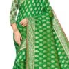 Zari Work Banarasi Silk Green Color Saree Festive Wear